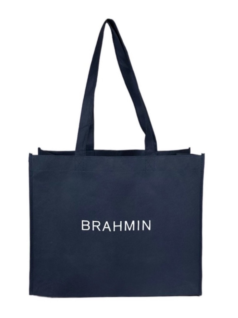 Brahmin Foldable Reusable Shopping Tote Bag Navy Blue NWOT X-Large